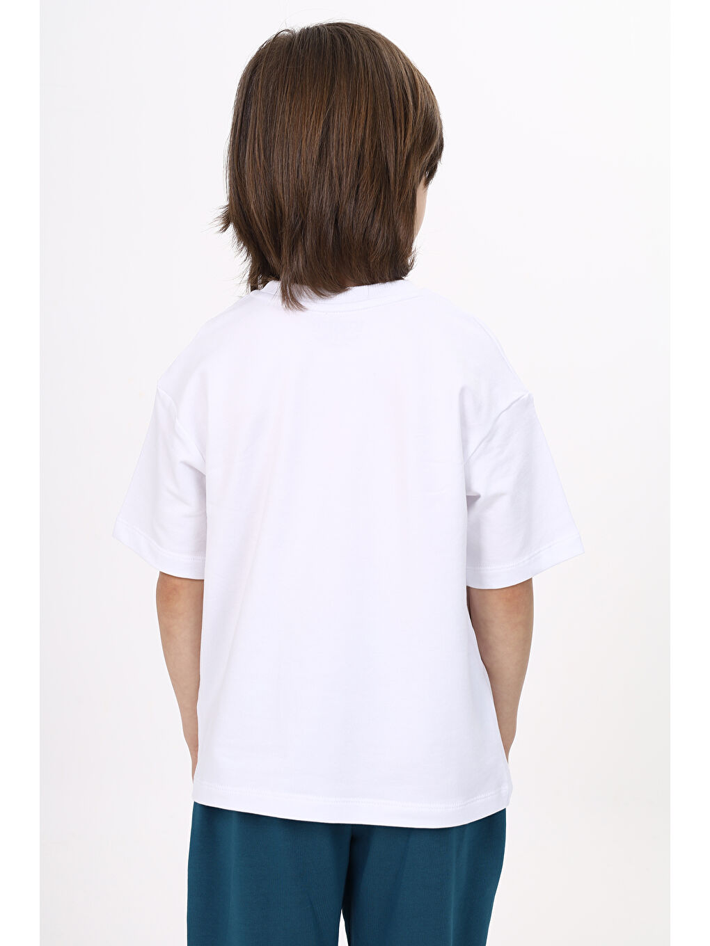 Beyaz Unisex Çocuk Baskılı Tişört-2
