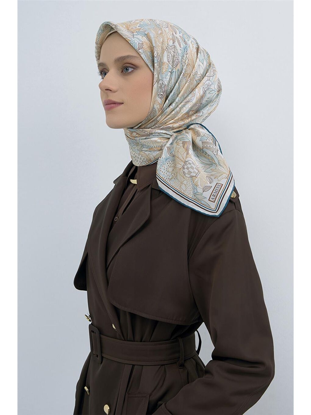 Turuncu Saf İpek Twill Eşarp 9508D 82