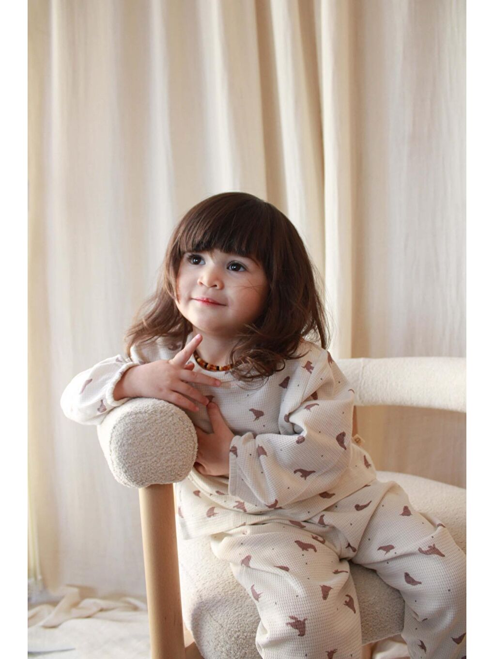 Ekru Seal Waffle Takım-2