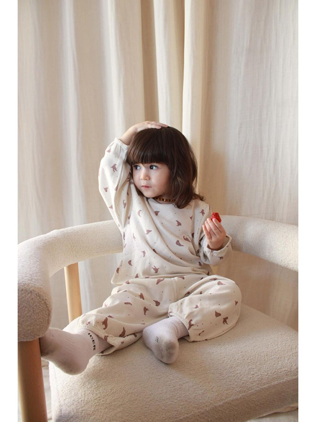 Ekru Seal Waffle Takım-3