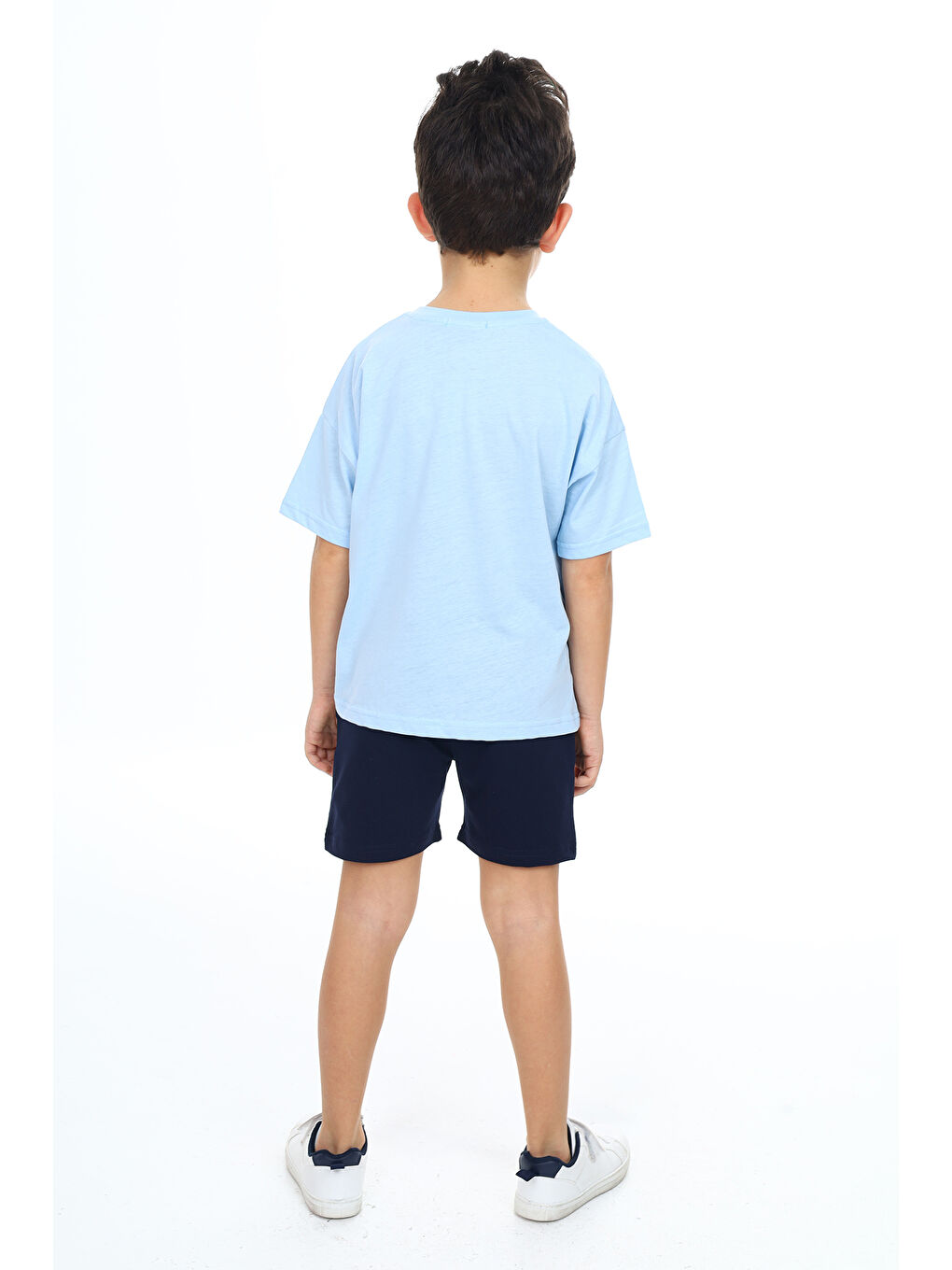 Lila Erkek Çocuk Baskılı Şortlu Takım-3