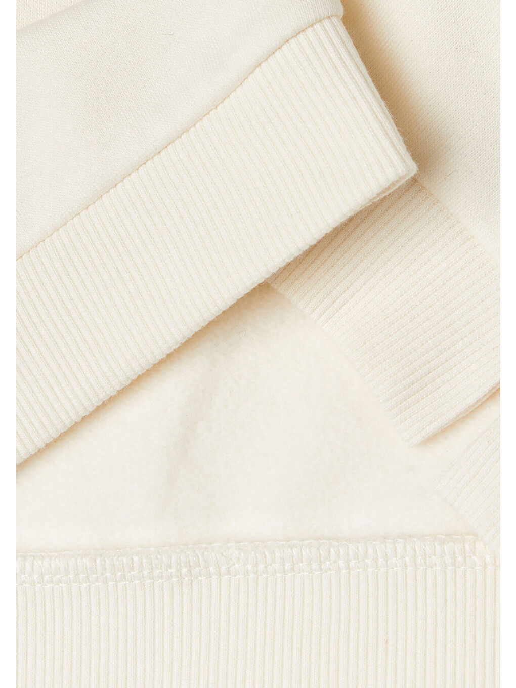 Kız Çocuk Ekru Önü Simli Logo Baskılı Etek Ucu Yırtmaçlı Regular Fit Sweatshirt-2