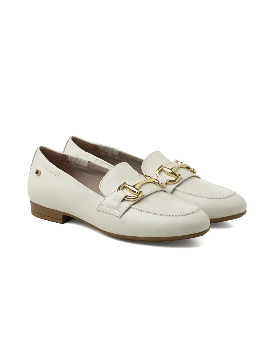 Beyaz Kadın Oxford ( Klasik) 795233DP Vitello Bianco-2