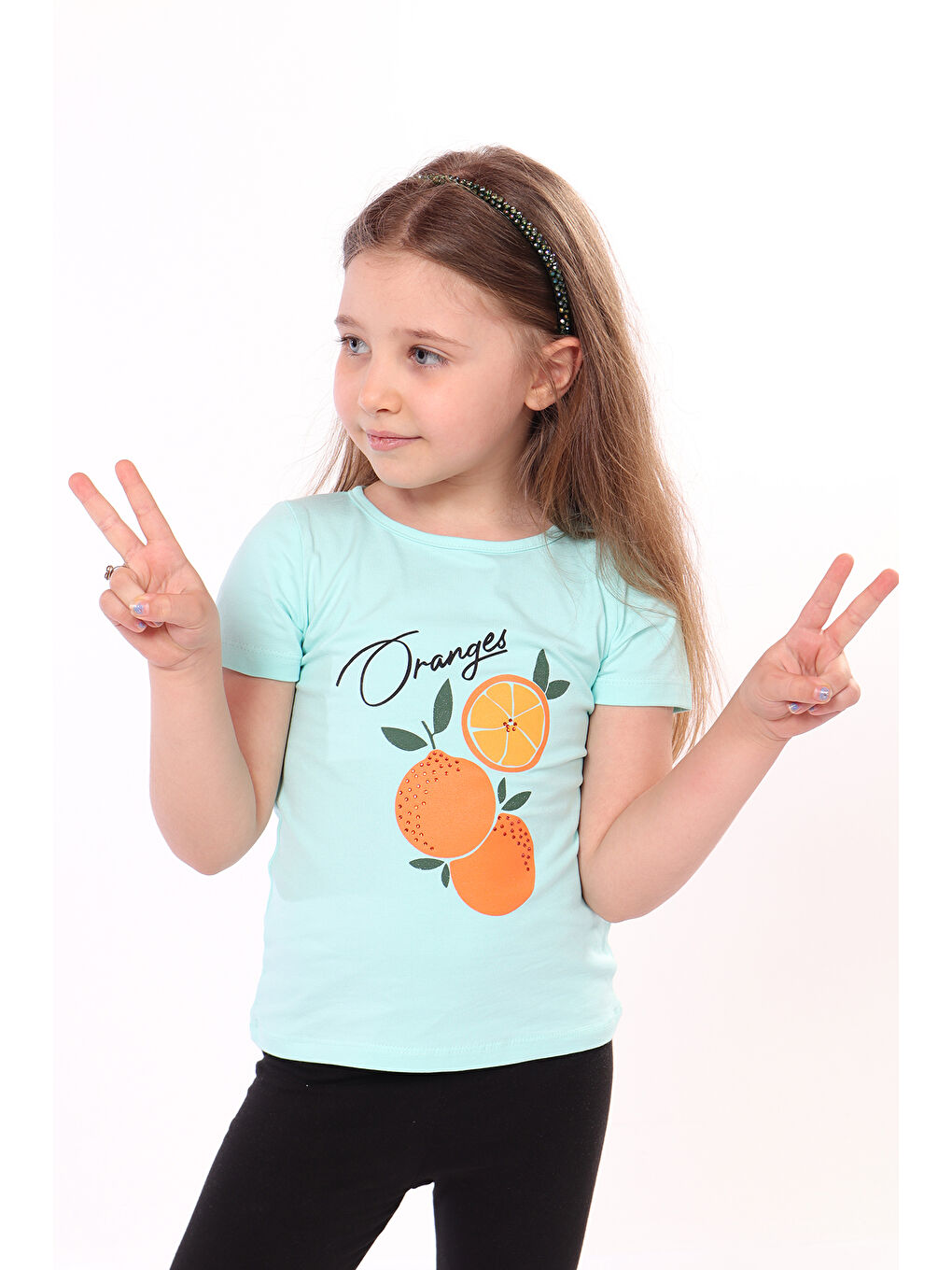 Yeşil Kız Bebek Baskılı Tişört