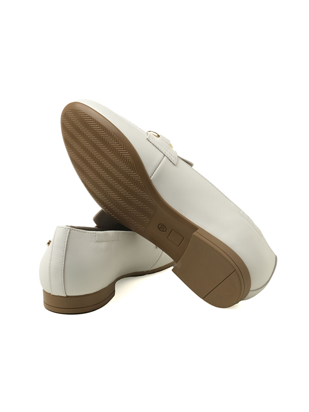 Beyaz Kadın Oxford ( Klasik) 795233DP Vitello Bianco-4