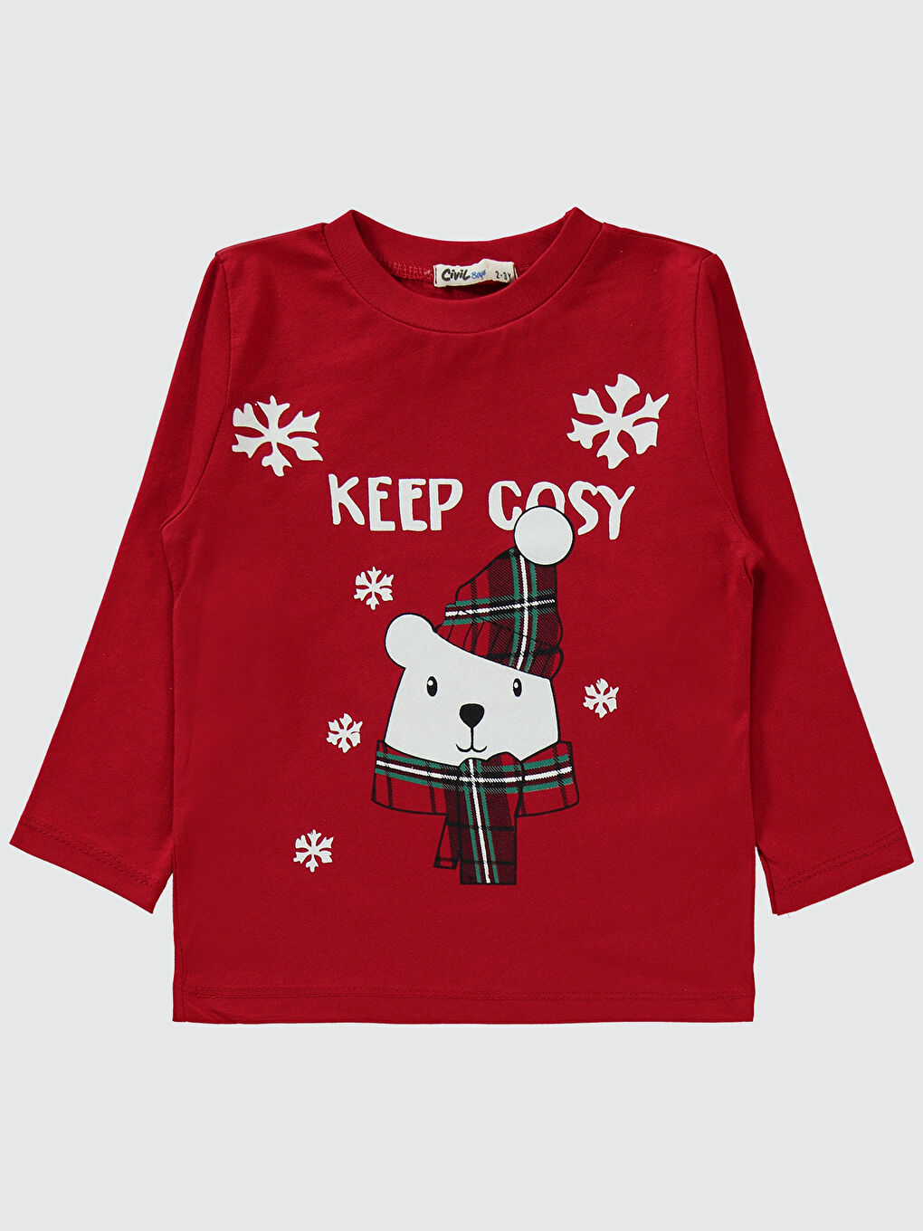 Boys Erkek Çocuk Pijama Takımı 2-5 Yaş Kırmızı-2