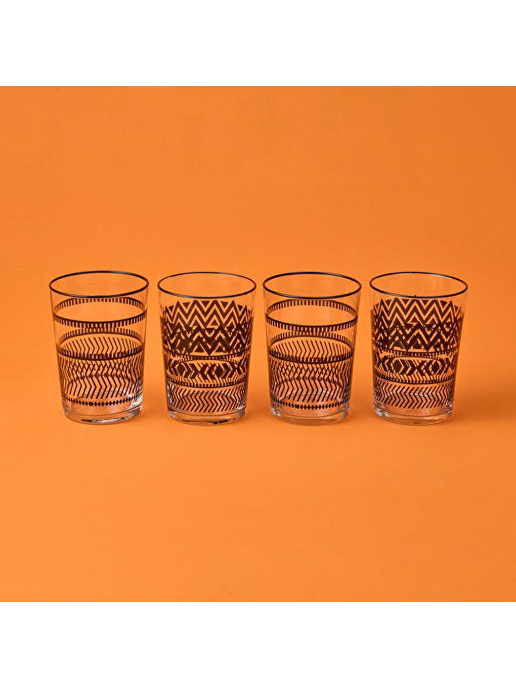 Evidea Karişik Kitchen Ethnic 4'lü Meşrubat Bardağı Seti - Asorti - 510 ml