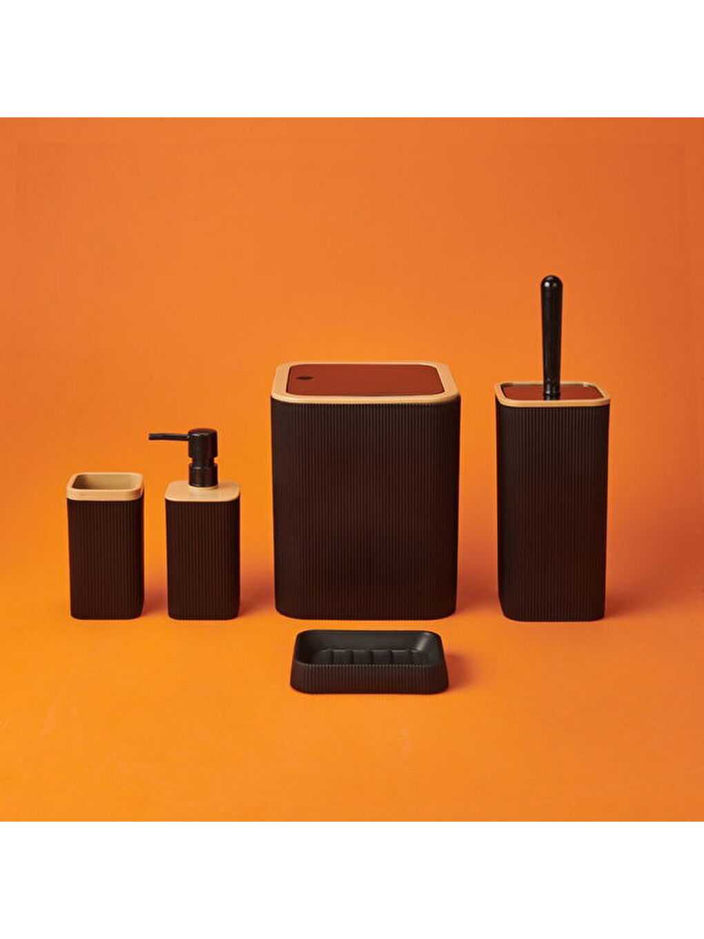 Bath Mina Due 5'li Banyo Seti - Siyah-3