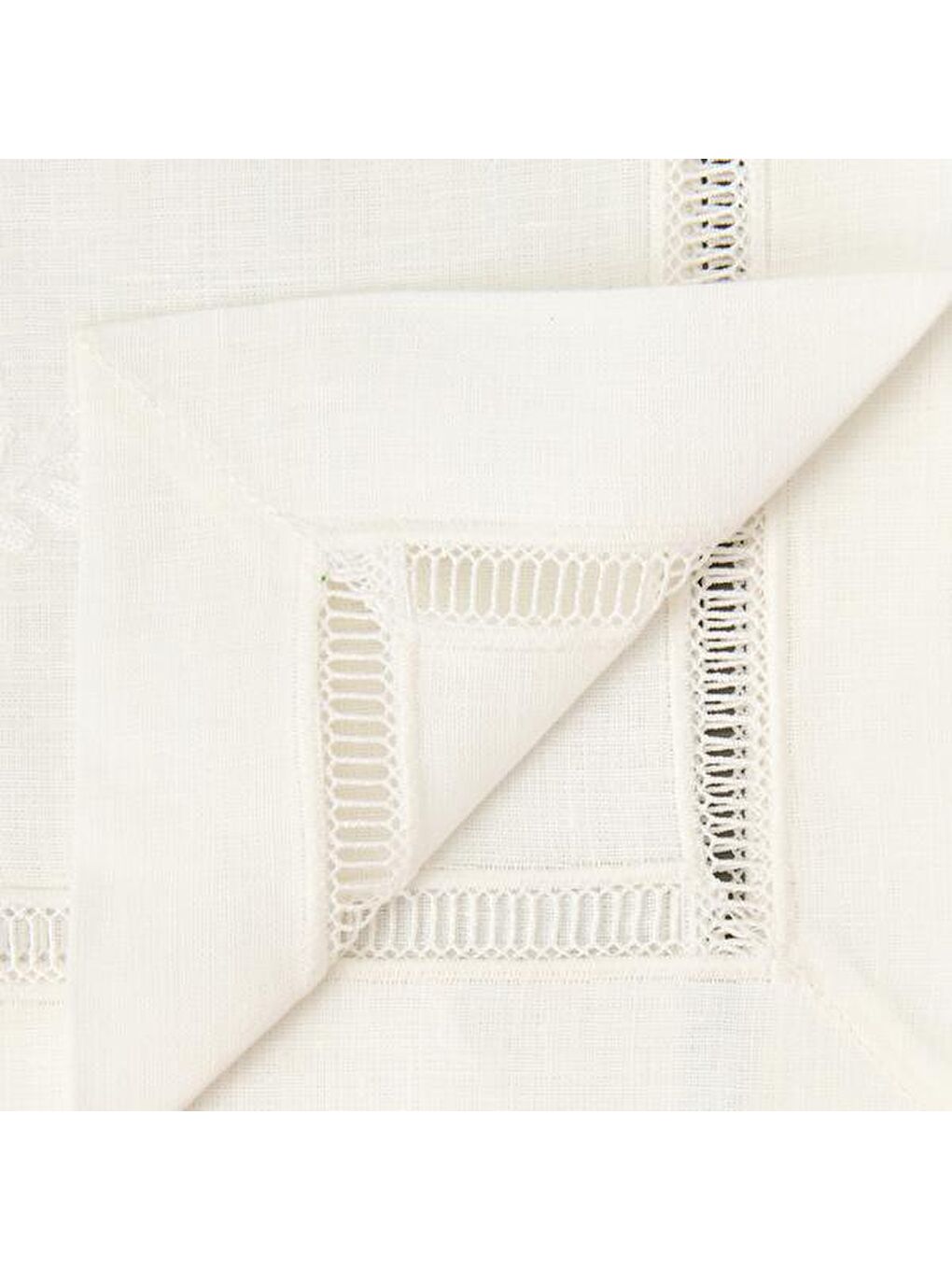 Soft Keten Runner - Beyaz - 40x130 cm-1