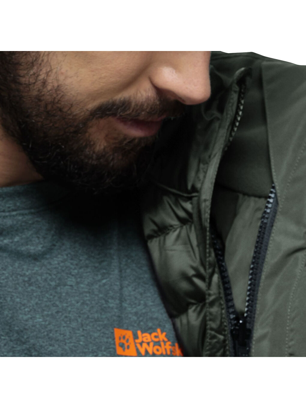 Erkek Outdoor Montu Pilvi Down Haki-4