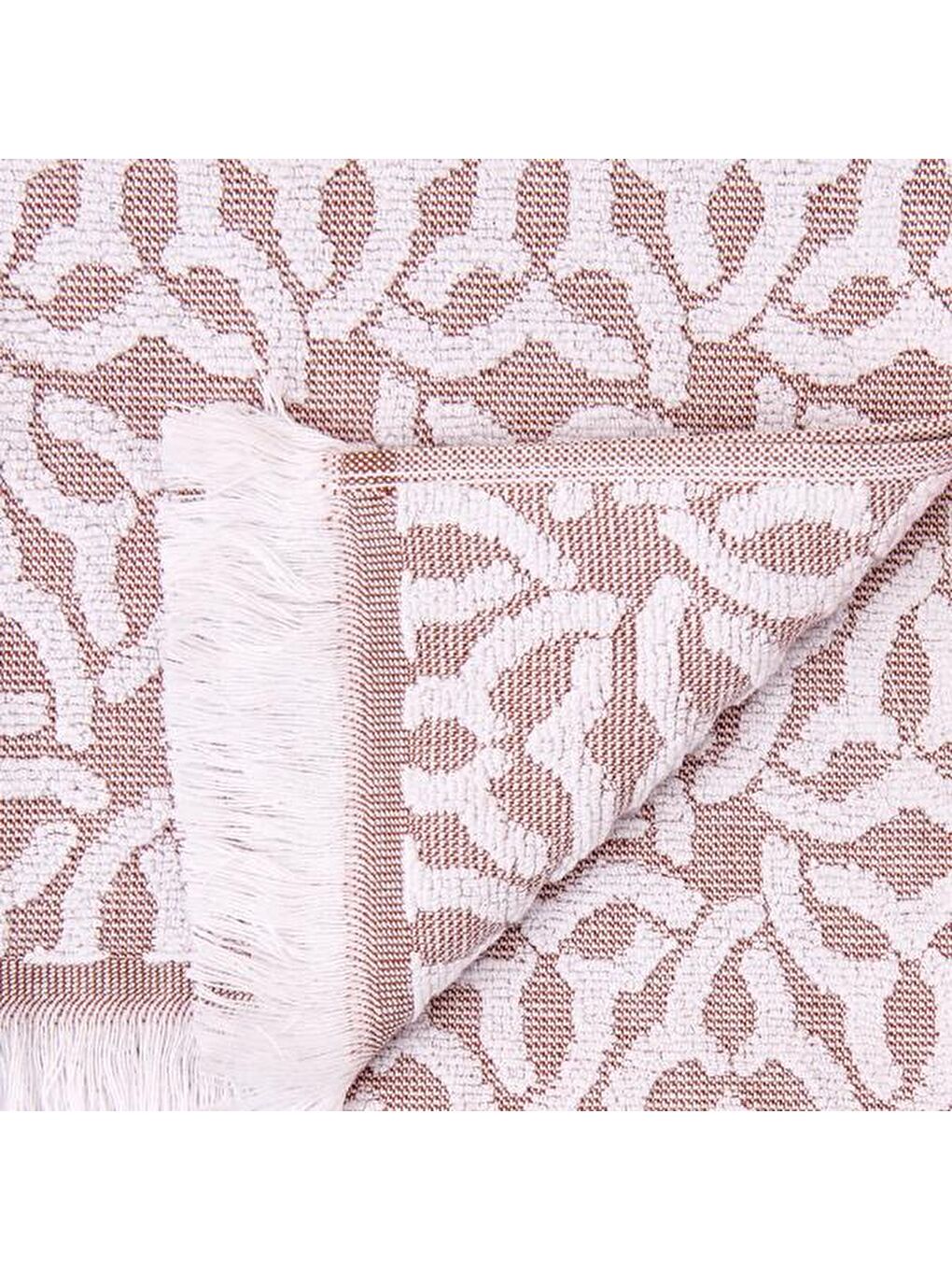 Kahverengi Soft Pin Yüz Havlusu - Taba - 50x90 cm-3