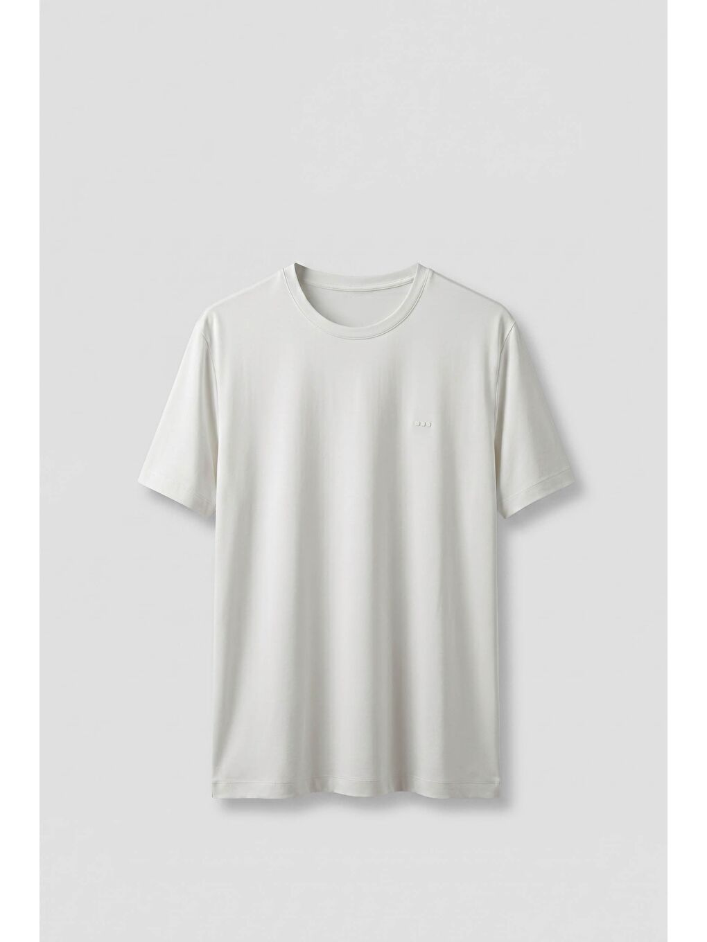 Erkek Slim Fit Bisiklet Yaka Basic T-Shirt Beyaz