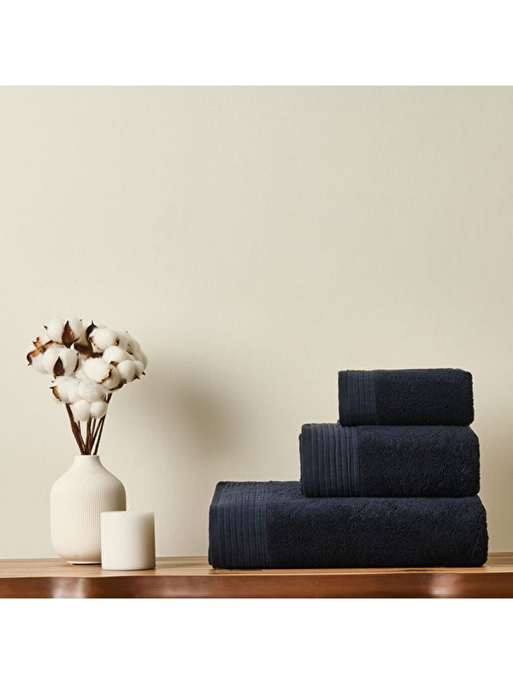 Soft Premium Yüz Havlusu - Lacivert - 50x90 cm-4