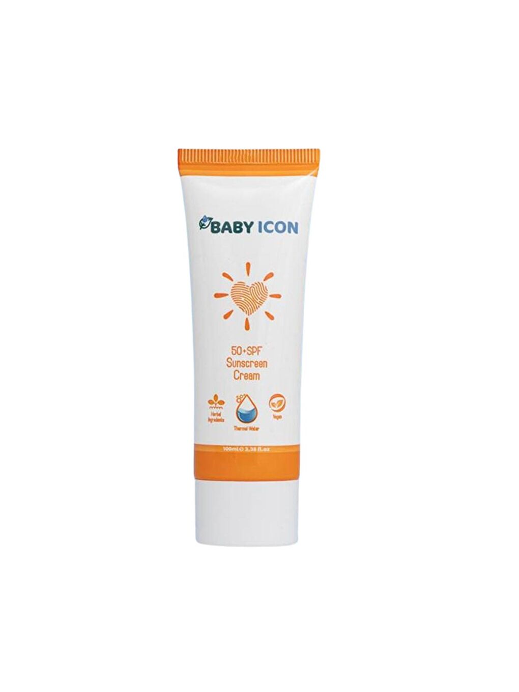 Baby Icon Beyaz-Renklibaskı Organik Güneş Koruyucu Kremi SPF 50+ 150 ml