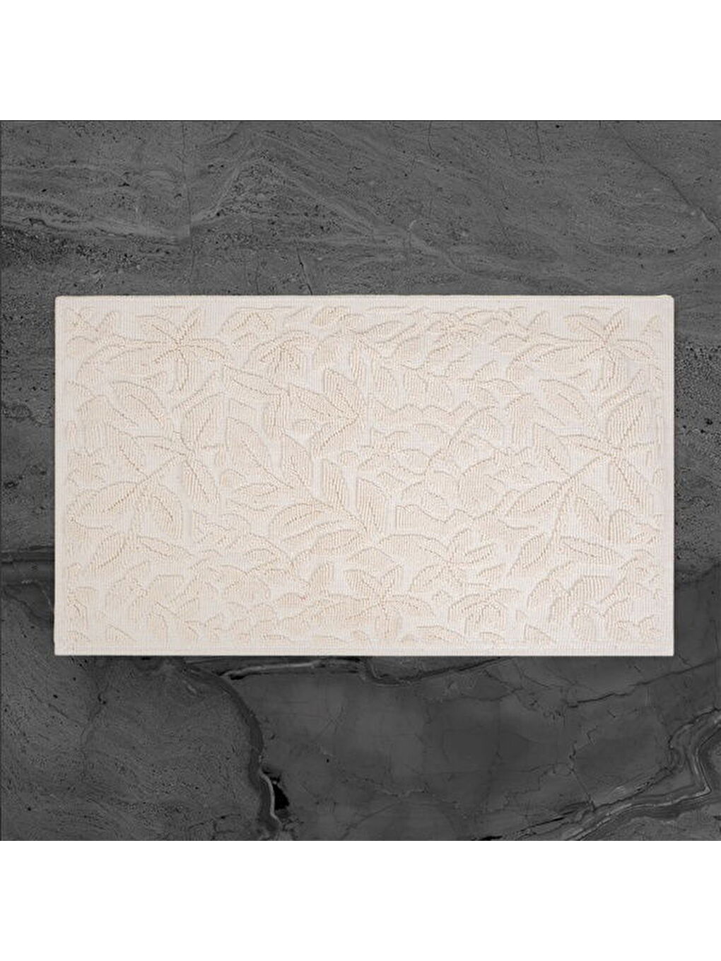 Soft Barg 2'li Banyo Paspası - Ekru - 60x100 cm + 50x60 cm-1