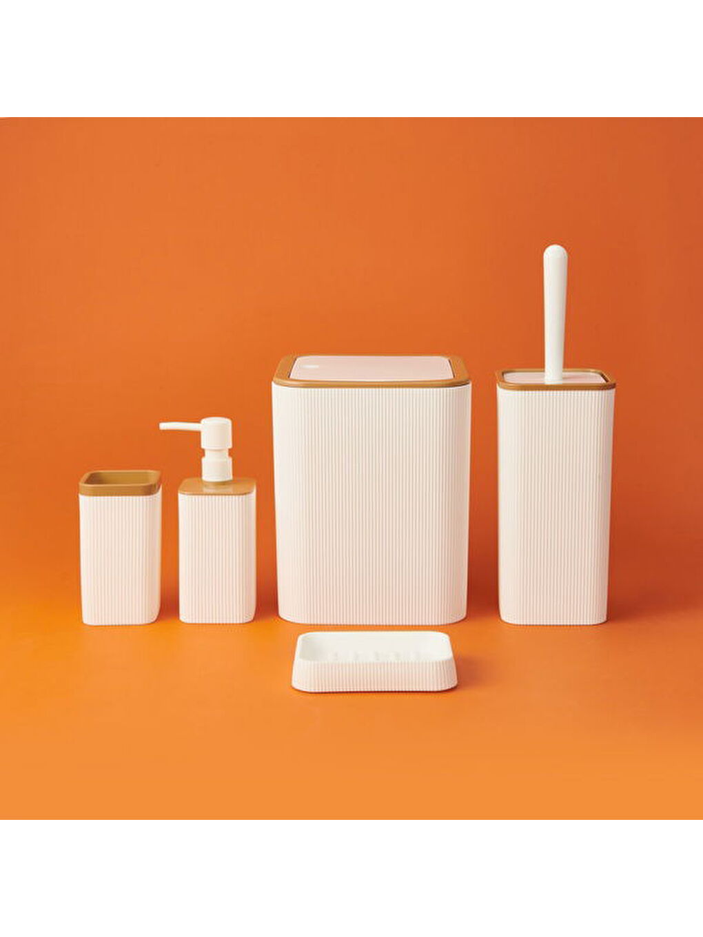 Bath Mina Due 5'li Banyo Seti - Beyaz-4