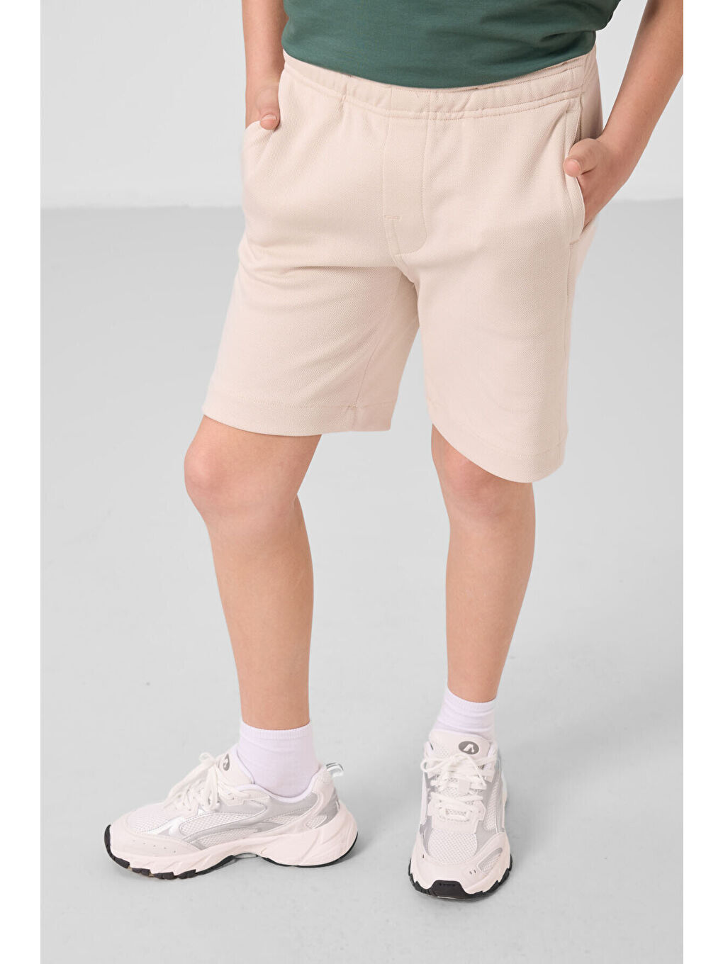 Standart Fit Basic 2li Paket Bej-Kiremit Erkek Çocuk Şort - 11293-1