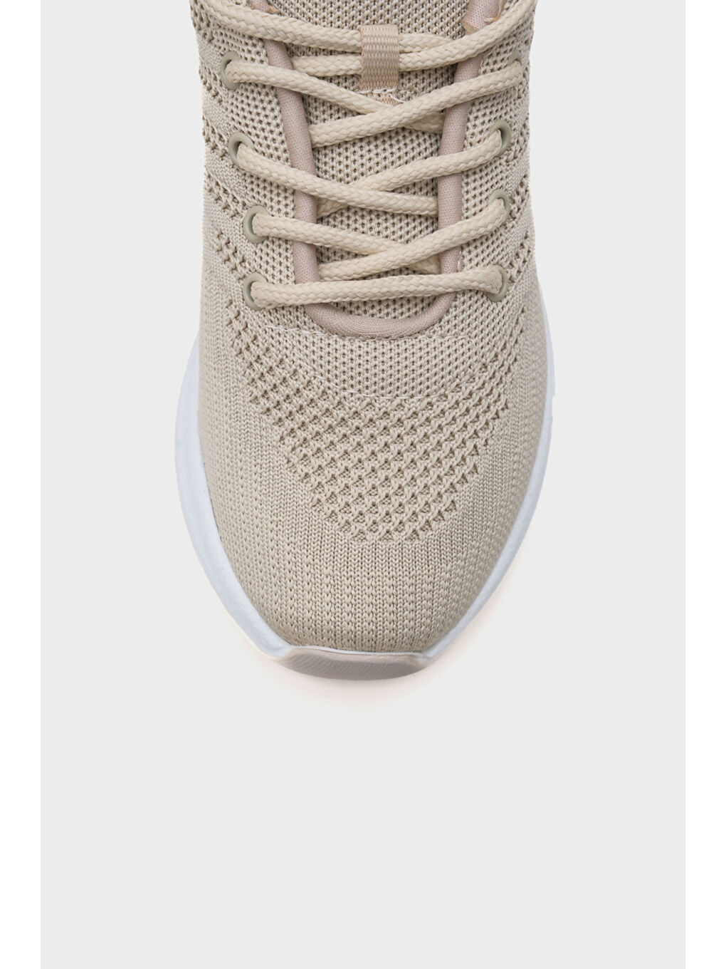 Bej Aleta Bağcıklı Günlük Spor Kadın Sneaker-2