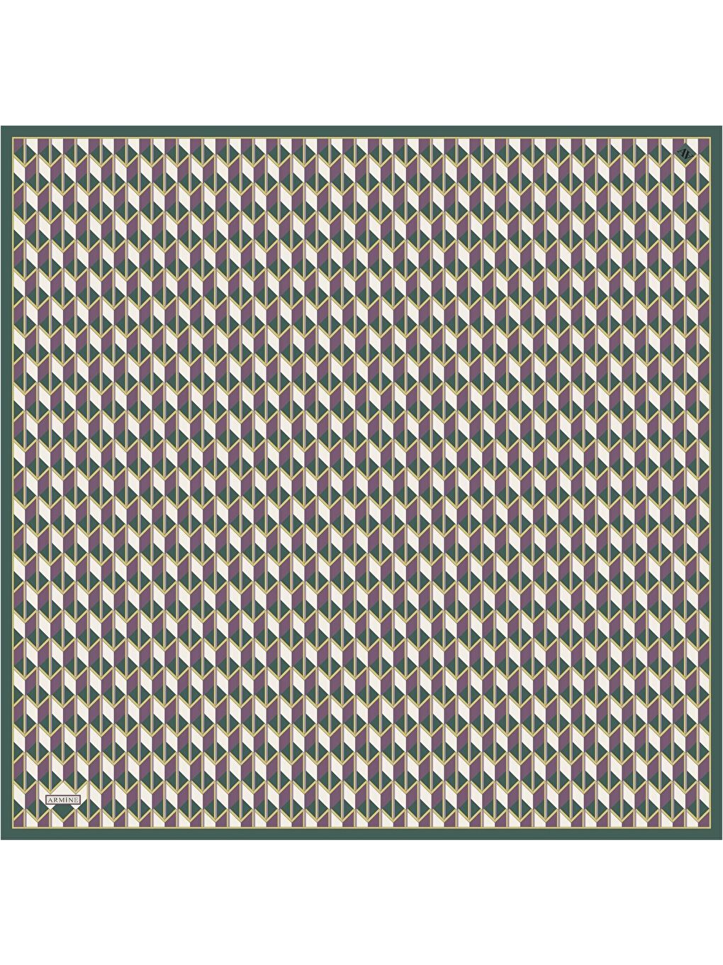 Karışık Obje Desenli Saf İpek Twill Eşarp 9309 84-3