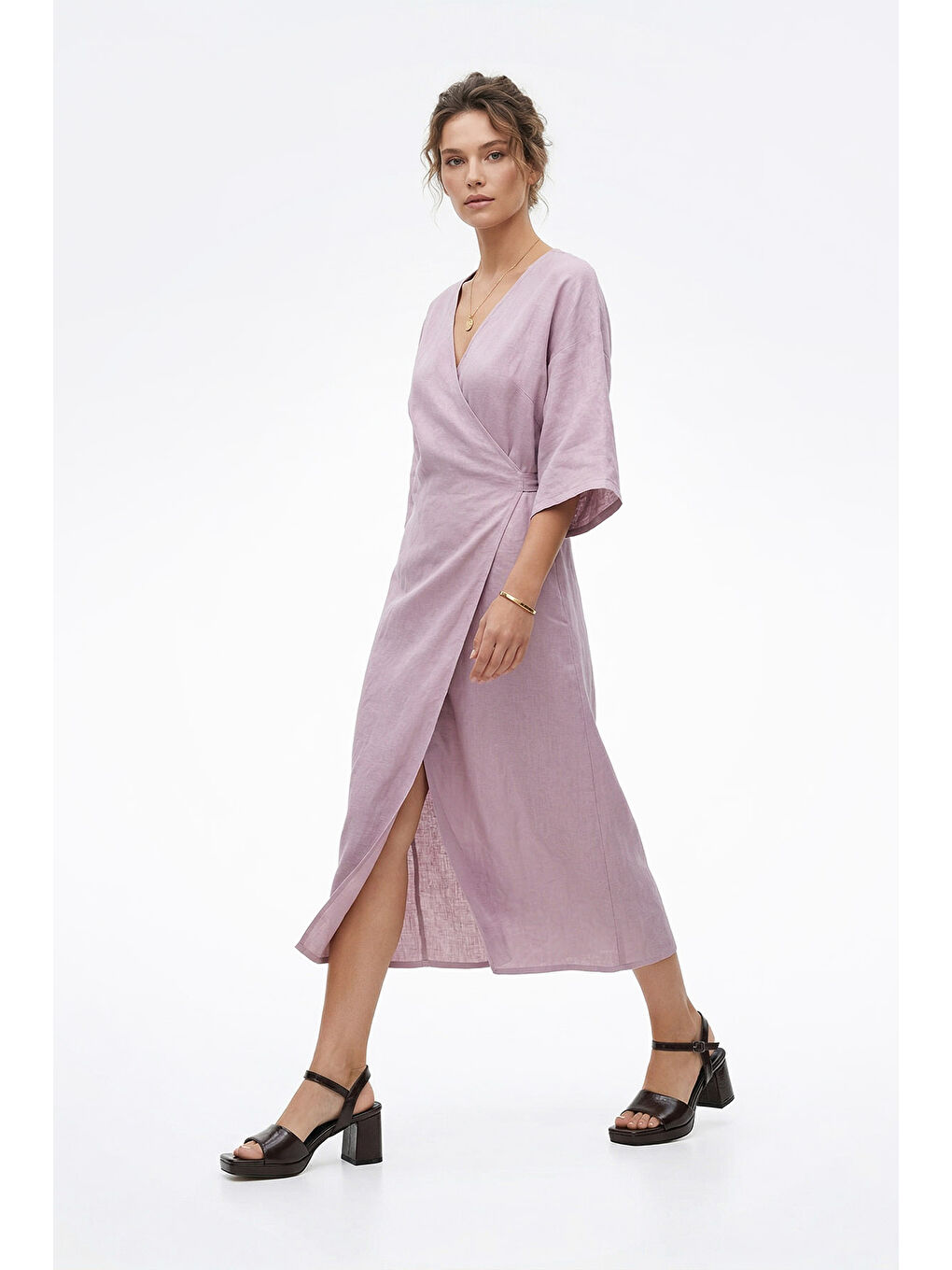 Kahverengi Kadın KAHVERENGİ Bilekten Bağlı Platform Topuklu Sandalet-2