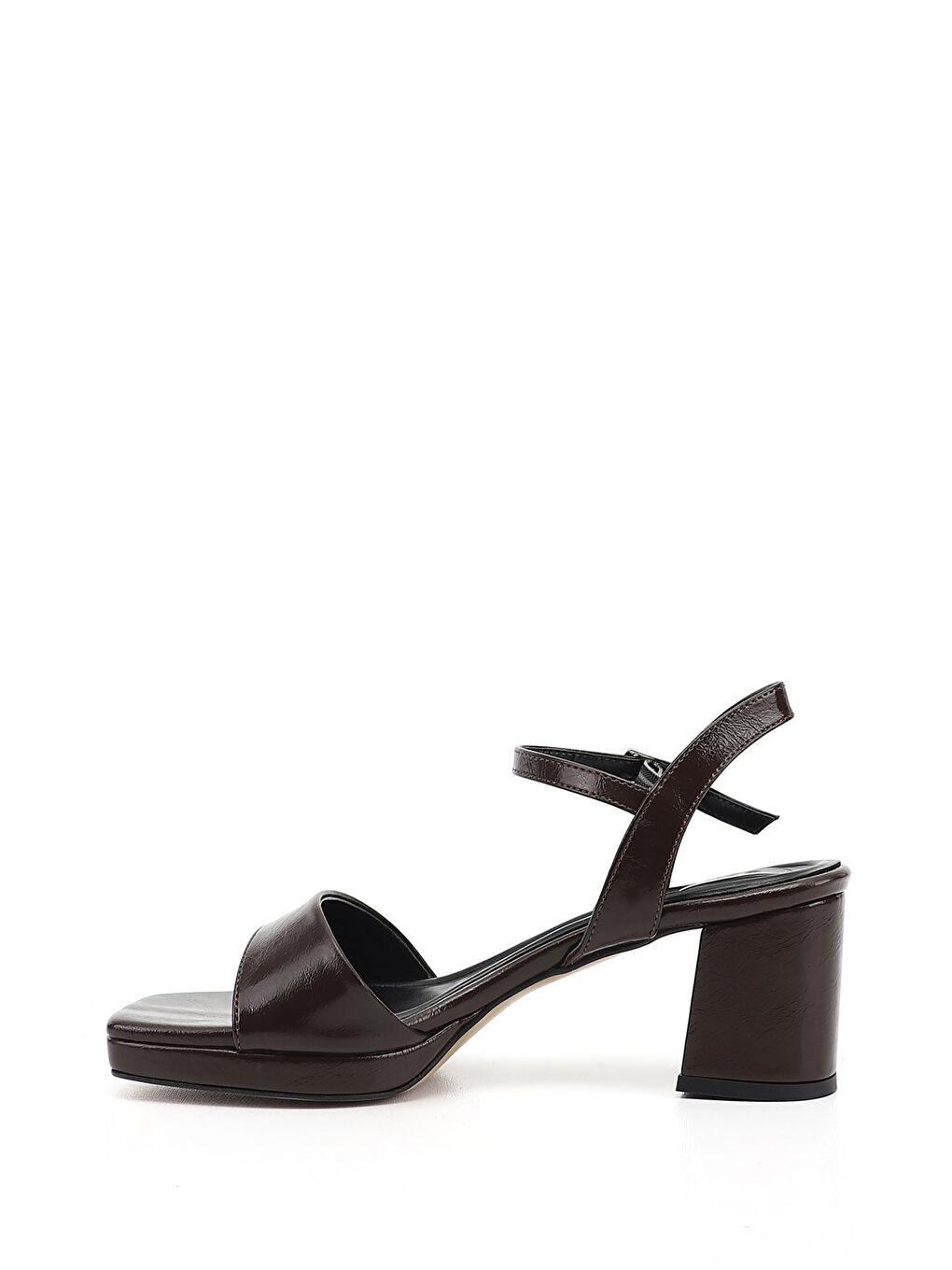 Kahverengi Kadın KAHVERENGİ Bilekten Bağlı Platform Topuklu Sandalet-4