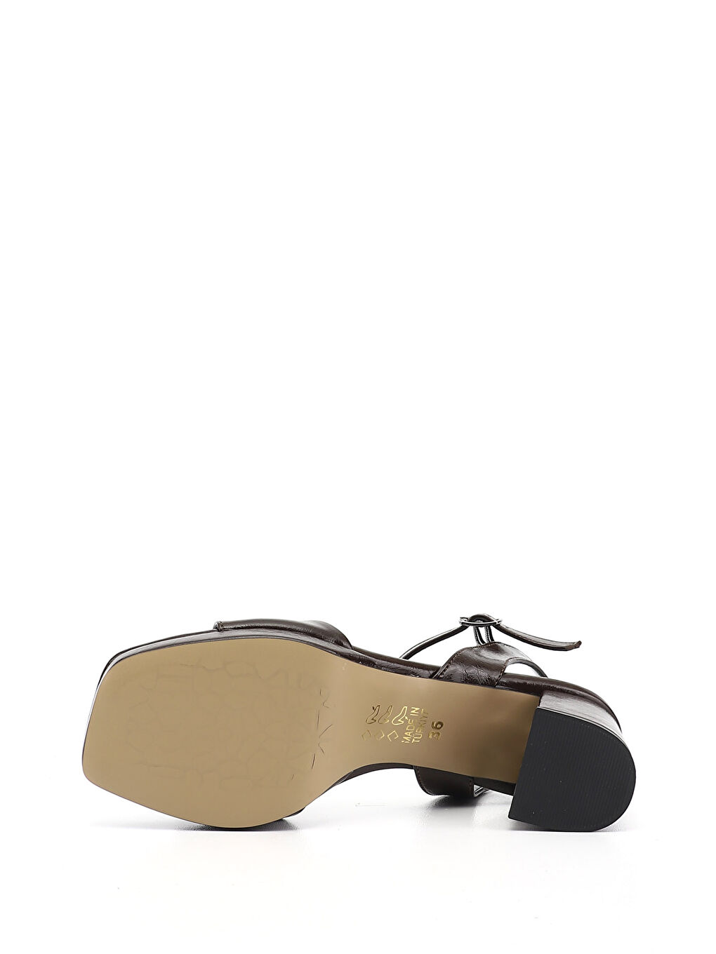 Kahverengi Kadın KAHVERENGİ Bilekten Bağlı Platform Topuklu Sandalet-5