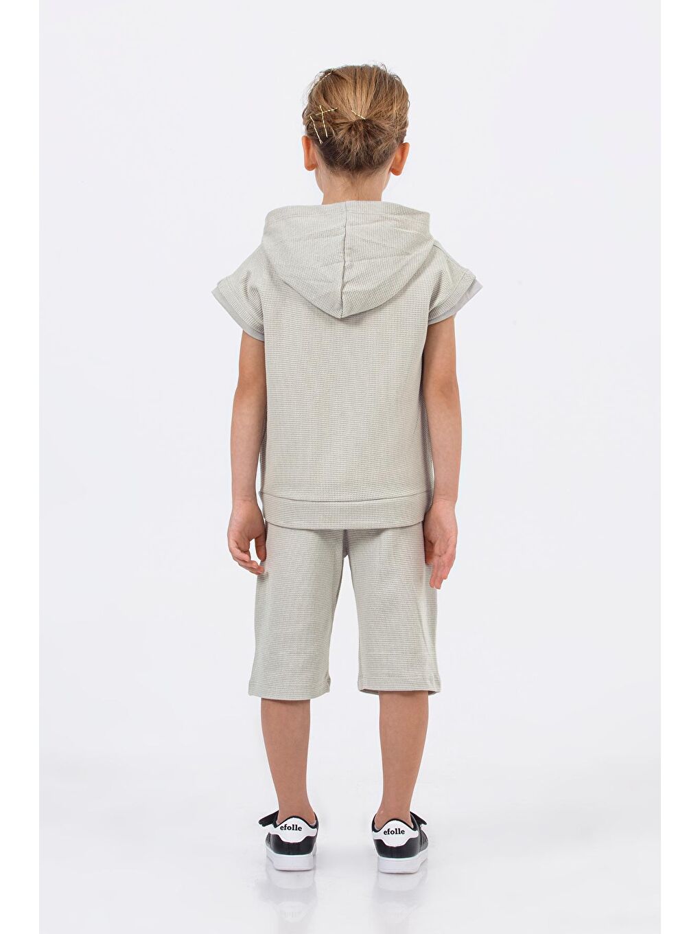 Gri Erkek Çocuk Waffle Kumaş 3'lü Takım-2