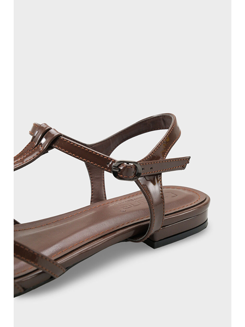 Kahverengi Amara Kafes Örgülü Kadın Babet-4