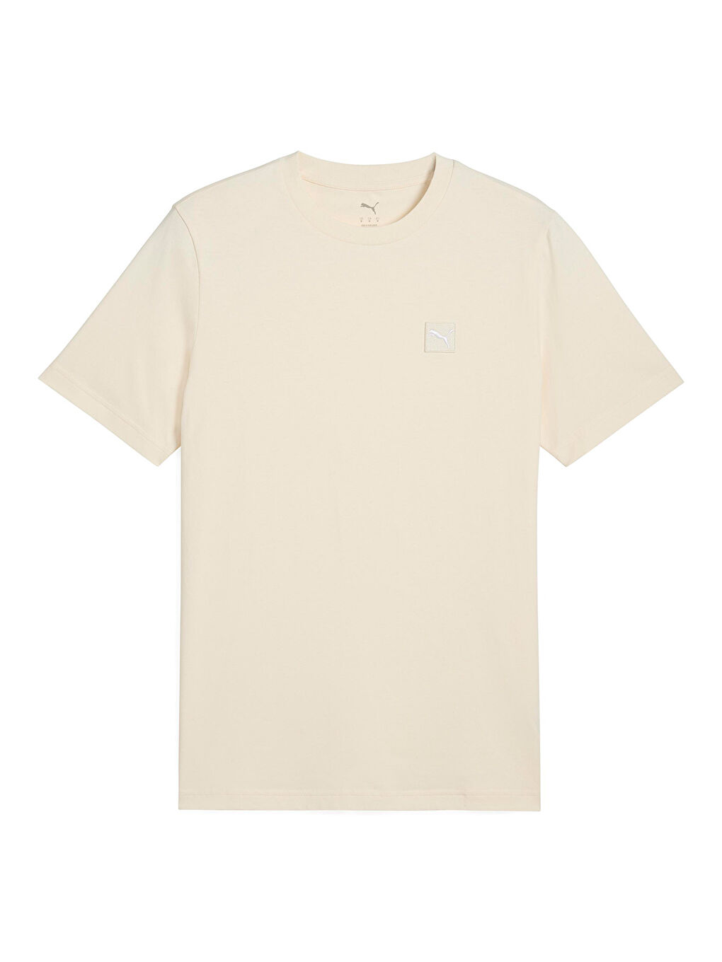 Bej Essentials Elevated Erkek Ekru Yuvarlak Yaka Spor Tişört-3