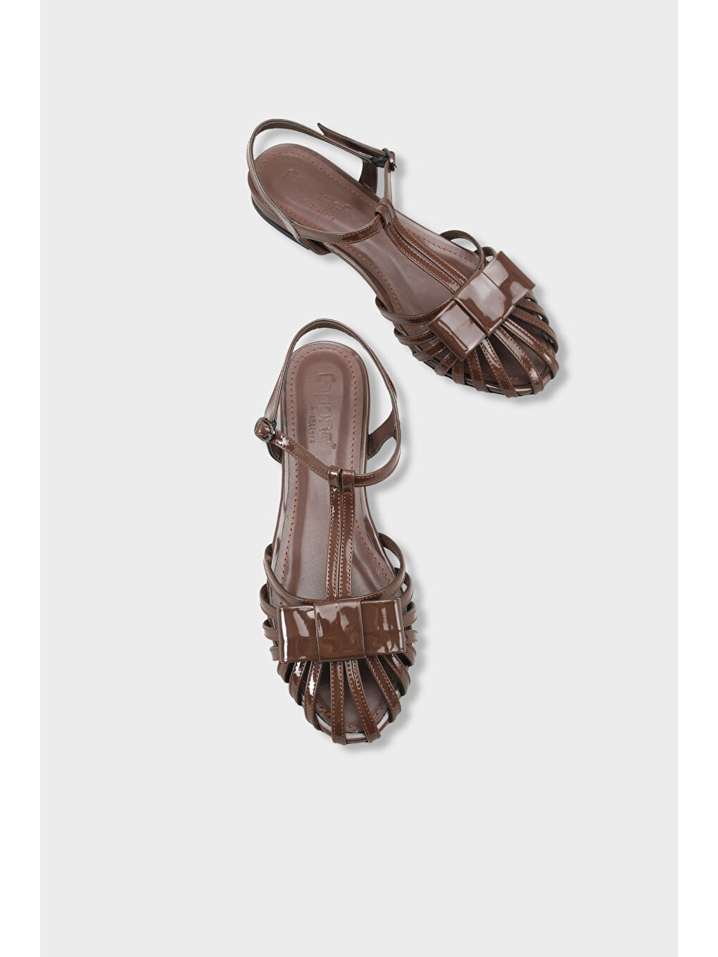 Kahverengi Amara Kafes Örgülü Kadın Babet-6