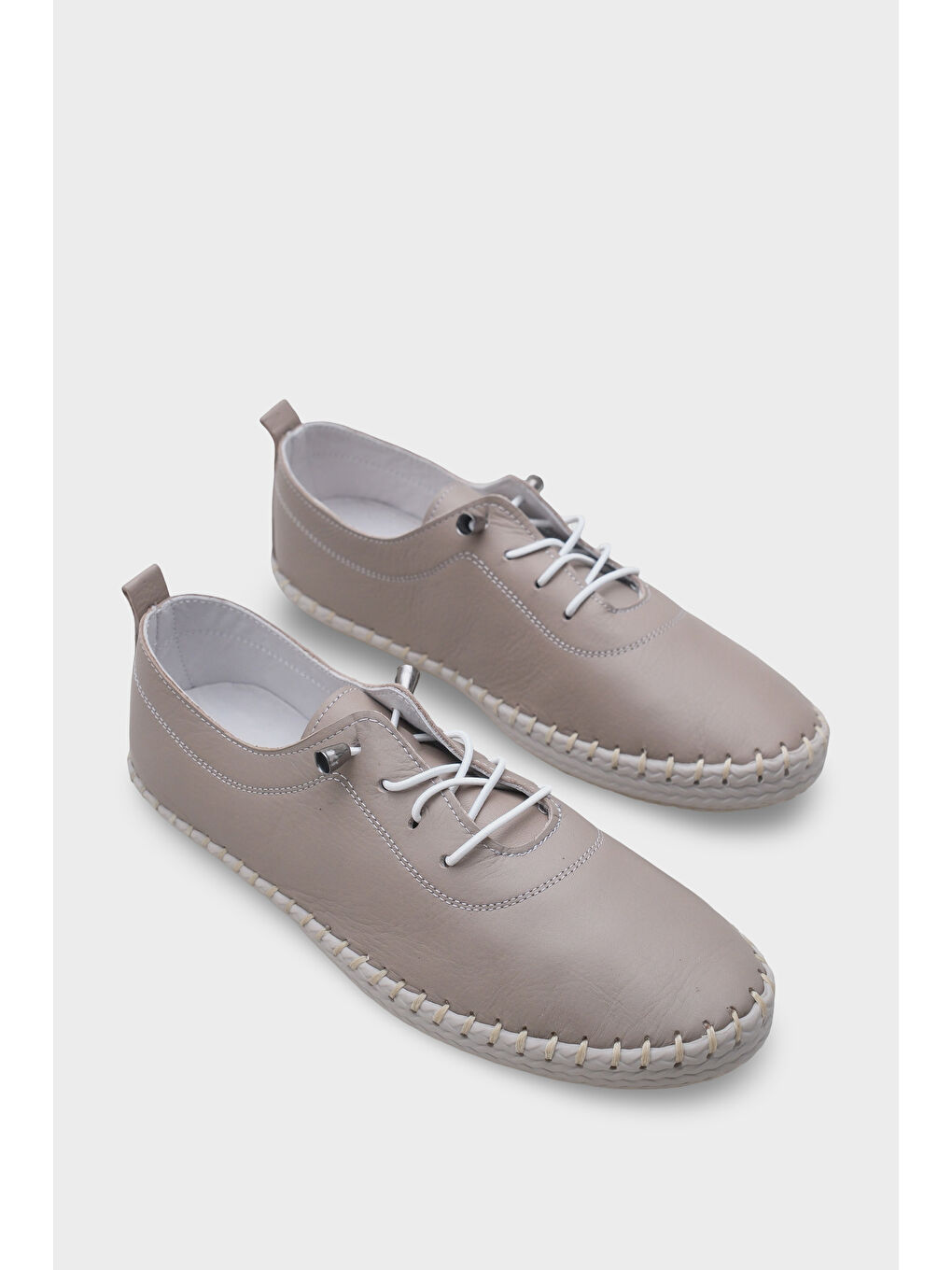 Kahverengi Fina Hakiki Deri Soft Konfor Tabanlı Kadın Sneaker-1