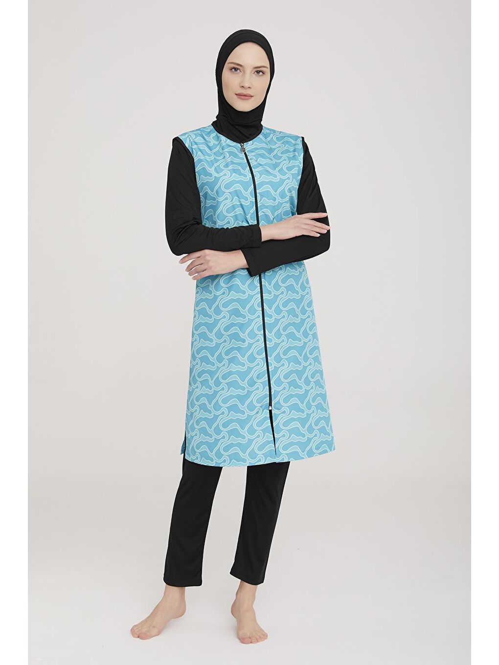 Tam Kapalı Tesettür Mayo Jaana 5 9050 Siyah-2