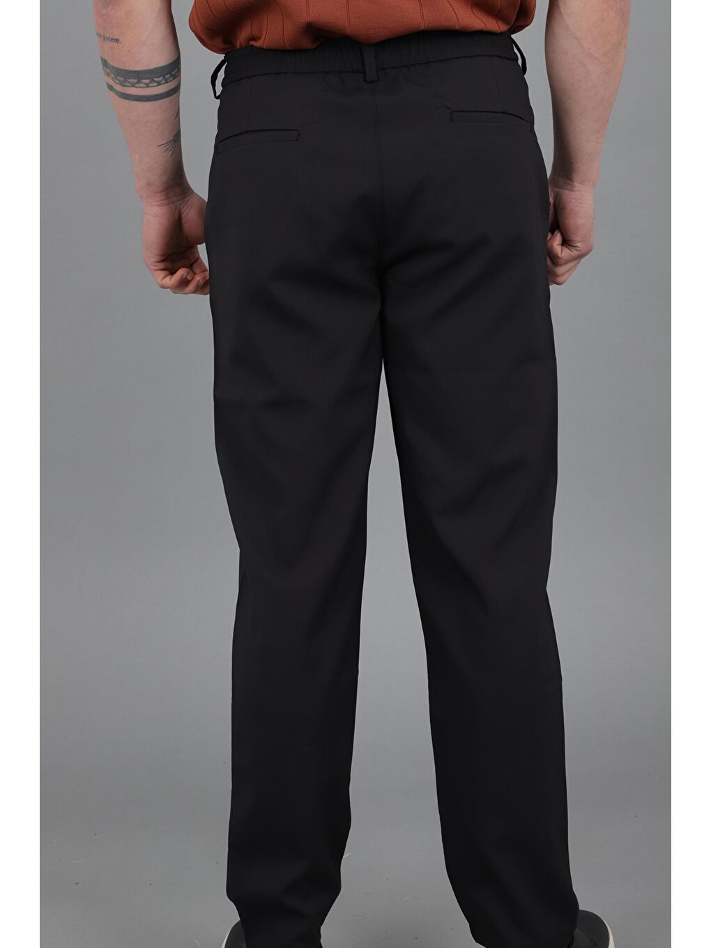 Siyah Tokyo Kumaş Rahat Jogger Pantolon CPT-6_0437-5