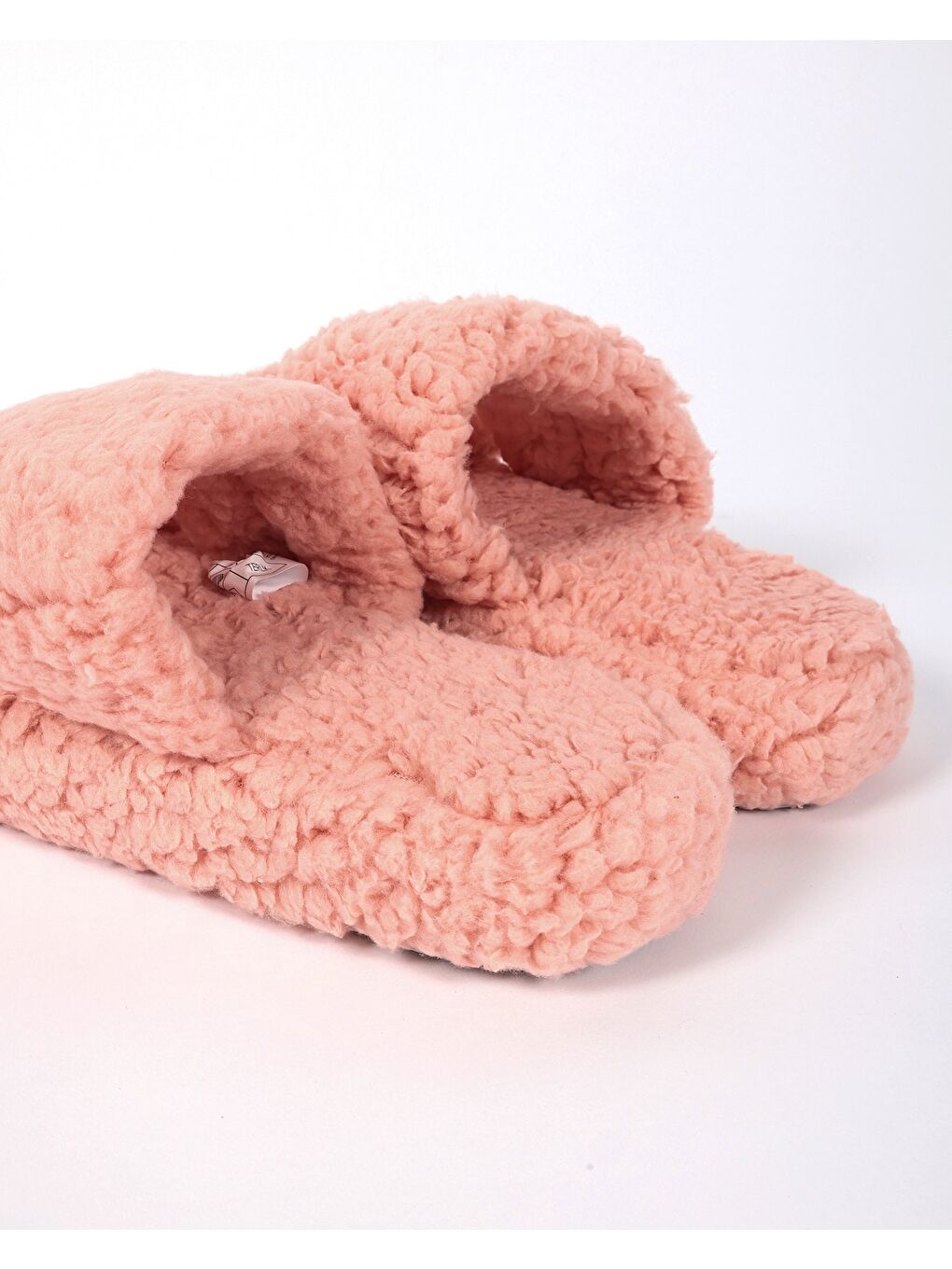 Pembe Kadın Tüylü Ayarlanabilir Ev Terliği - BAND-2