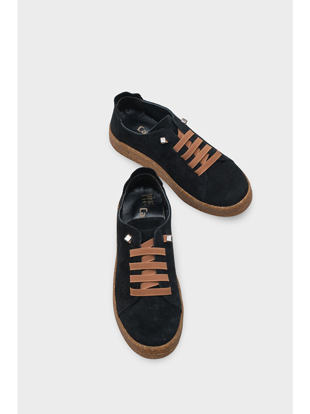 Siyah Matelda Hakiki Deri Süet Sneaker-5