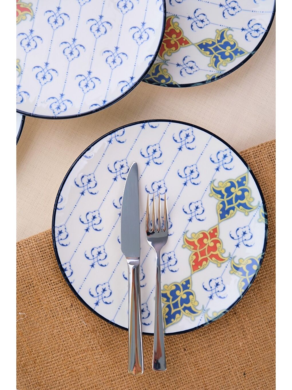 Mavi Porselen Audrey Pasta Takımı 20cm 4 Kişilik 4 Parça TVL4PTPRS1211-1