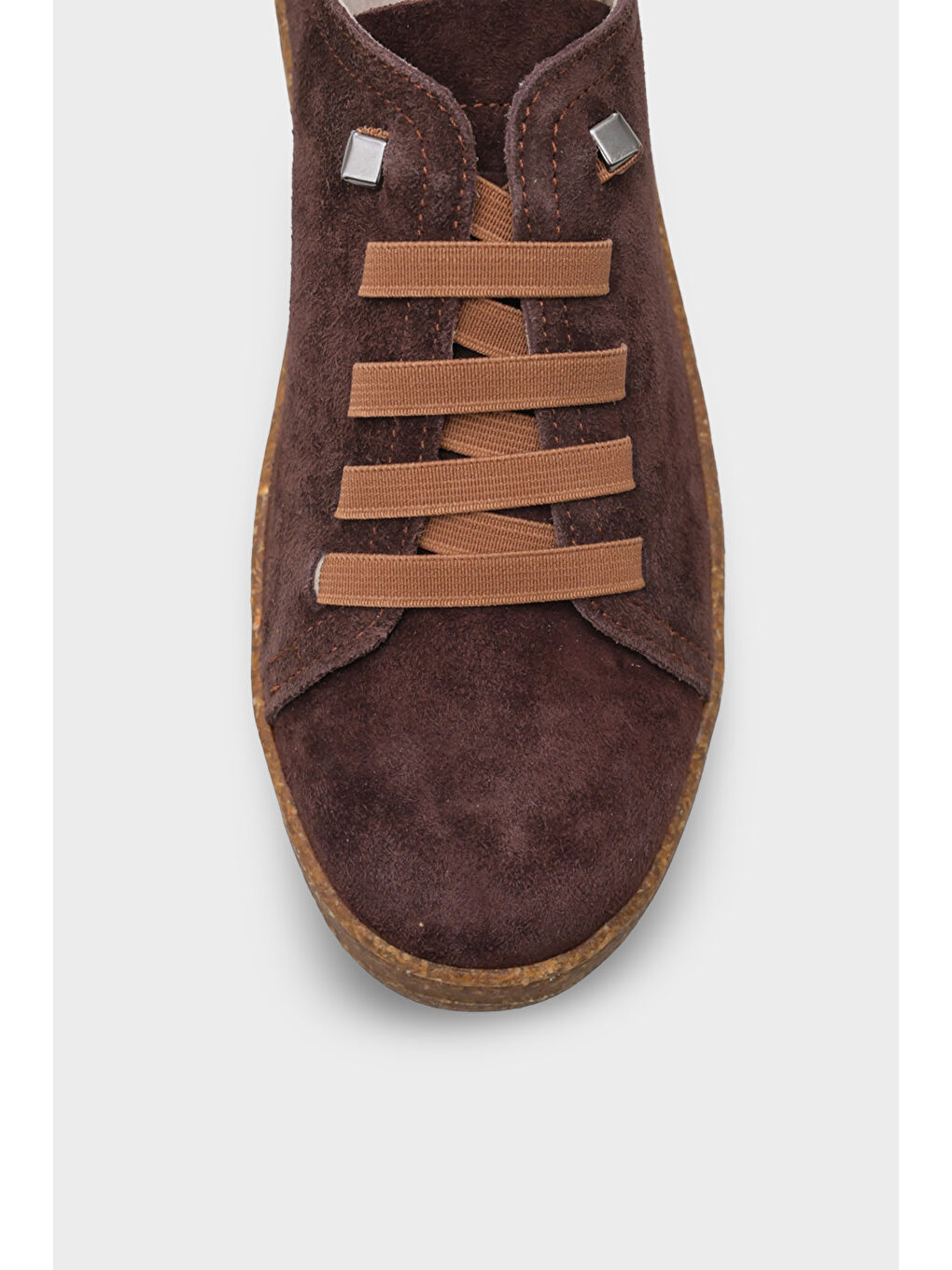 Kahverengi Matelda Hakiki Deri Süet Sneaker-2