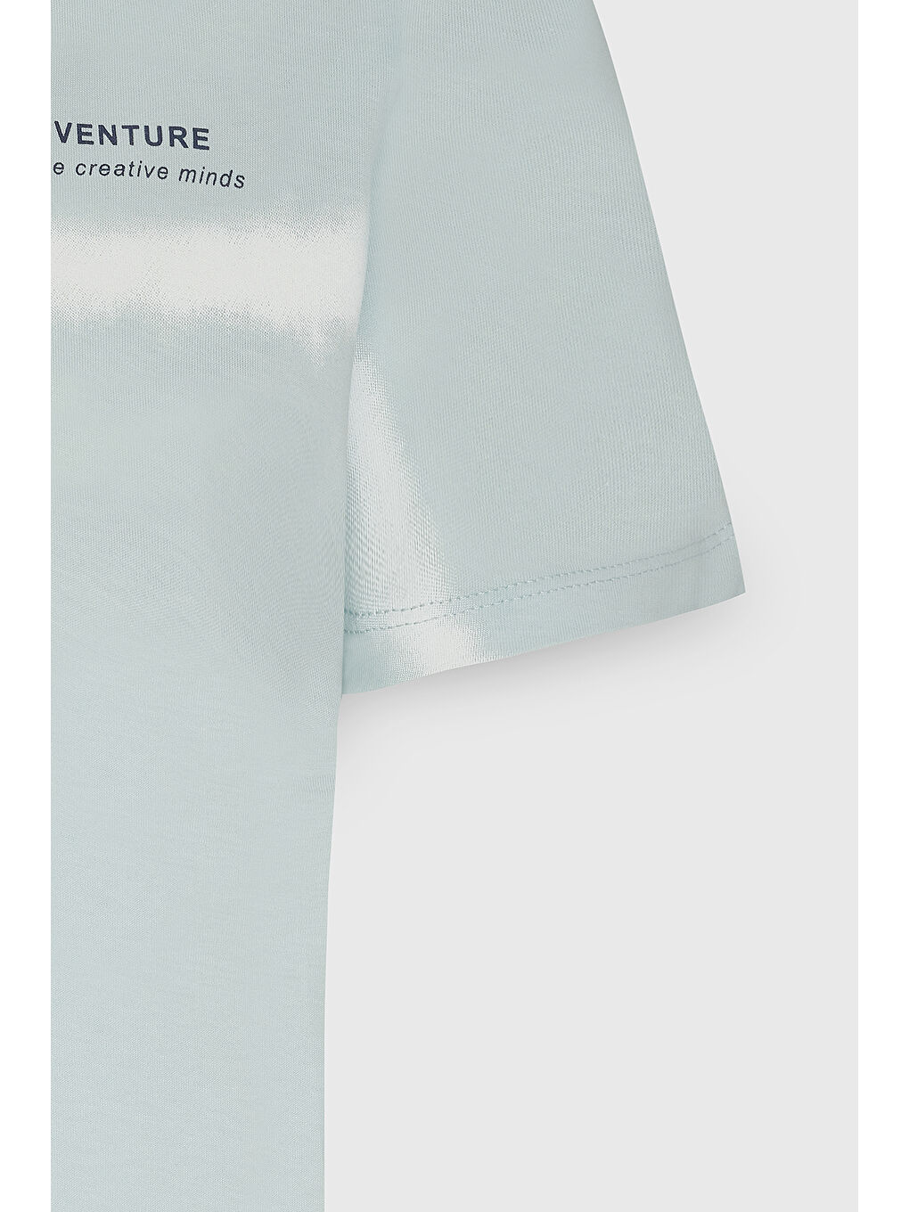 Erkek Turkuaz Standart Fit Normal Kesim %100 Pamuk Batik Desenli Bisiklet Yaka Tişört-8