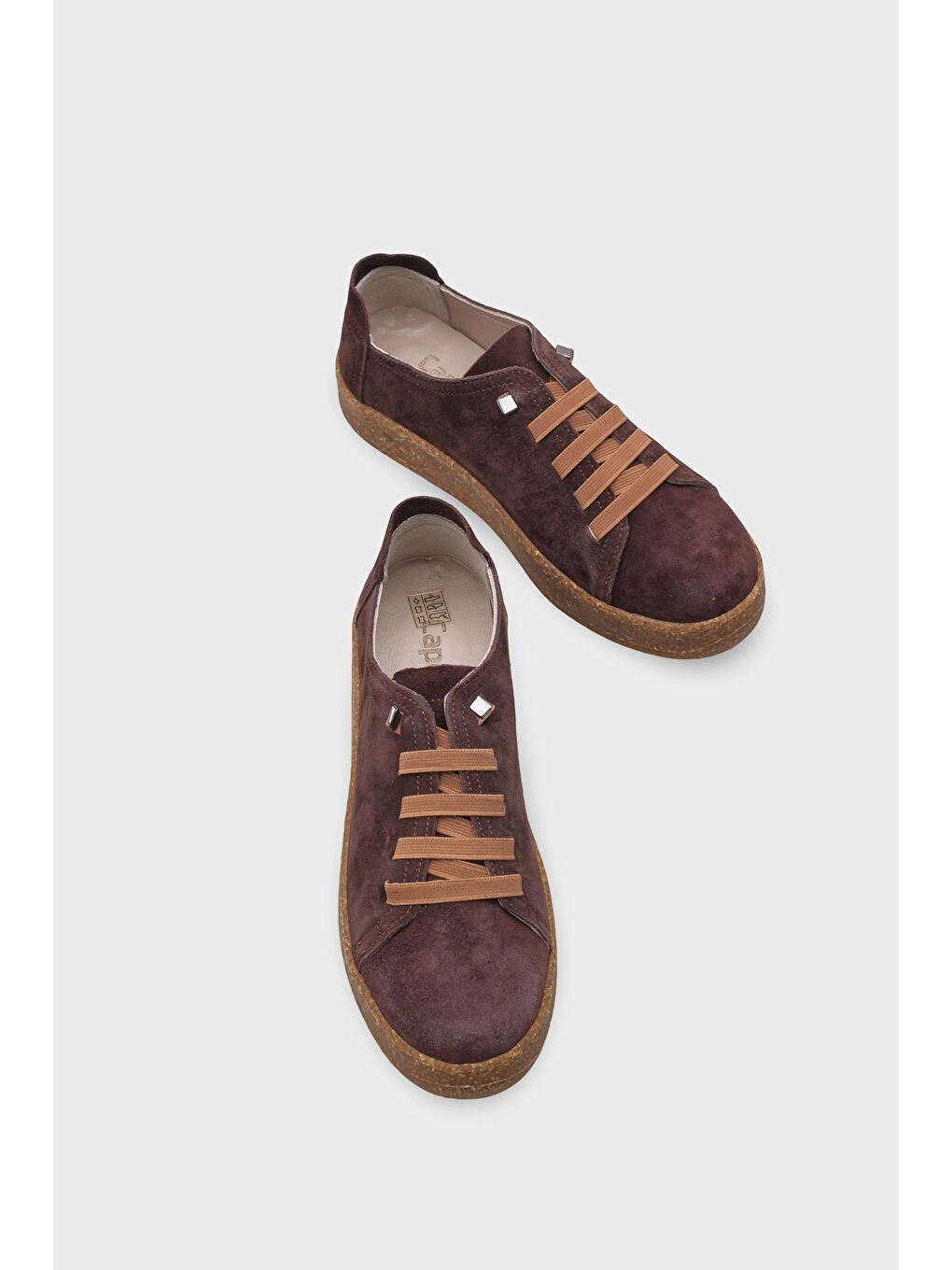 Kahverengi Matelda Hakiki Deri Süet Sneaker-5