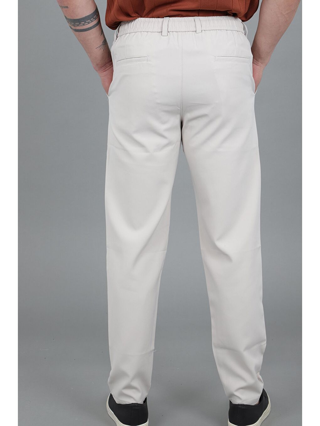 Ekru Tokyo Kumaş Rahat Jogger Pantolon CPT-6_0437-4