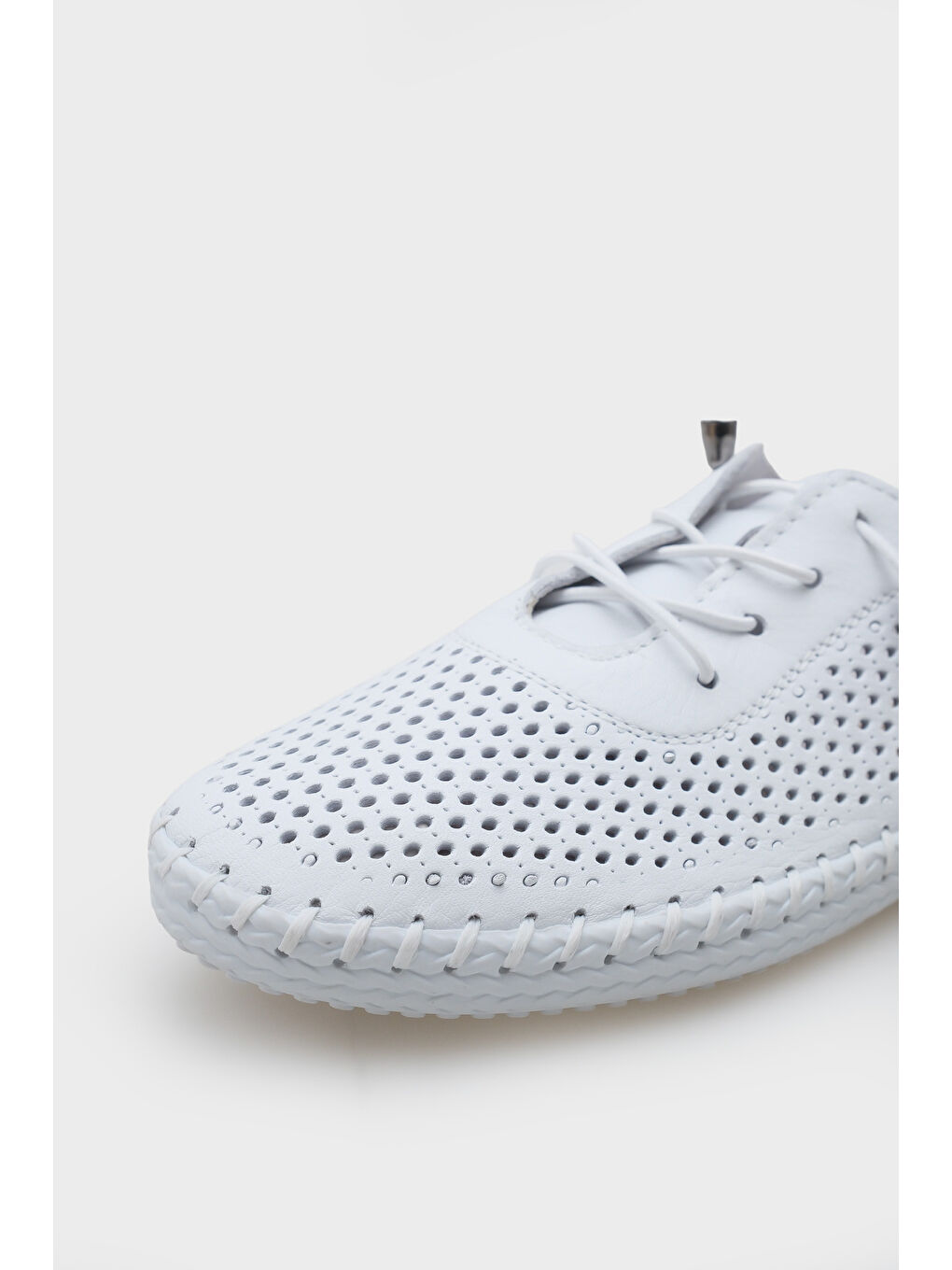 Beyaz Rubia Hakiki Deri Soft Konfor Tabanlı Kadın Sneaker-2