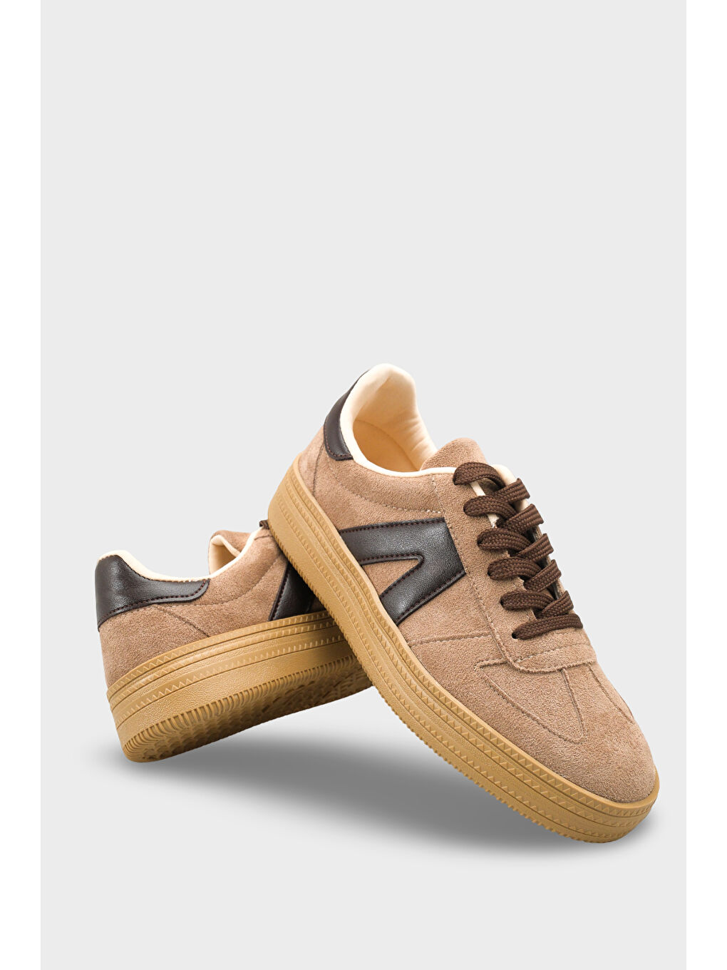 Bej Santa Kadın Spor Ayakkabı Snaeker-5