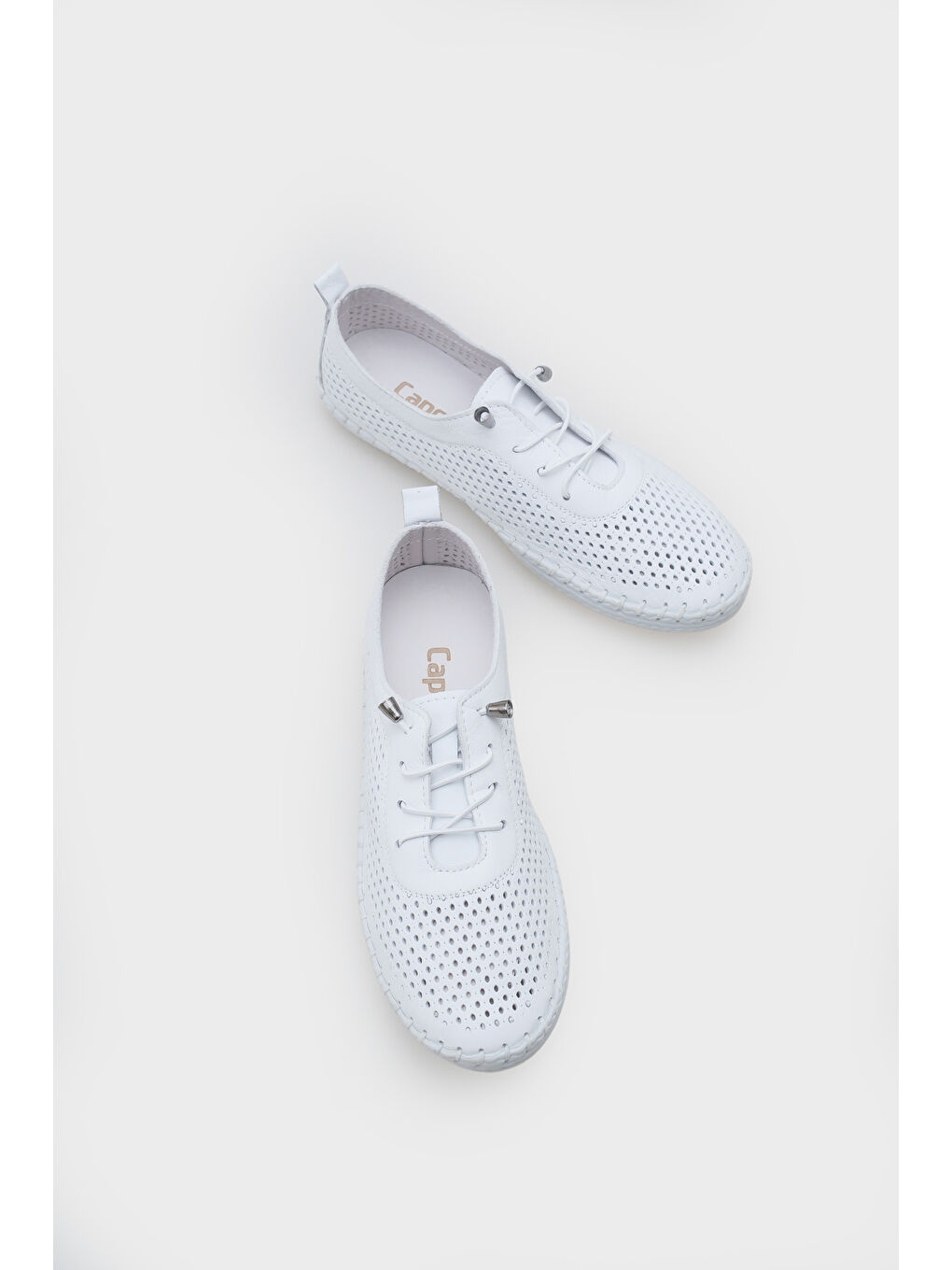 Beyaz Rubia Hakiki Deri Soft Konfor Tabanlı Kadın Sneaker-5