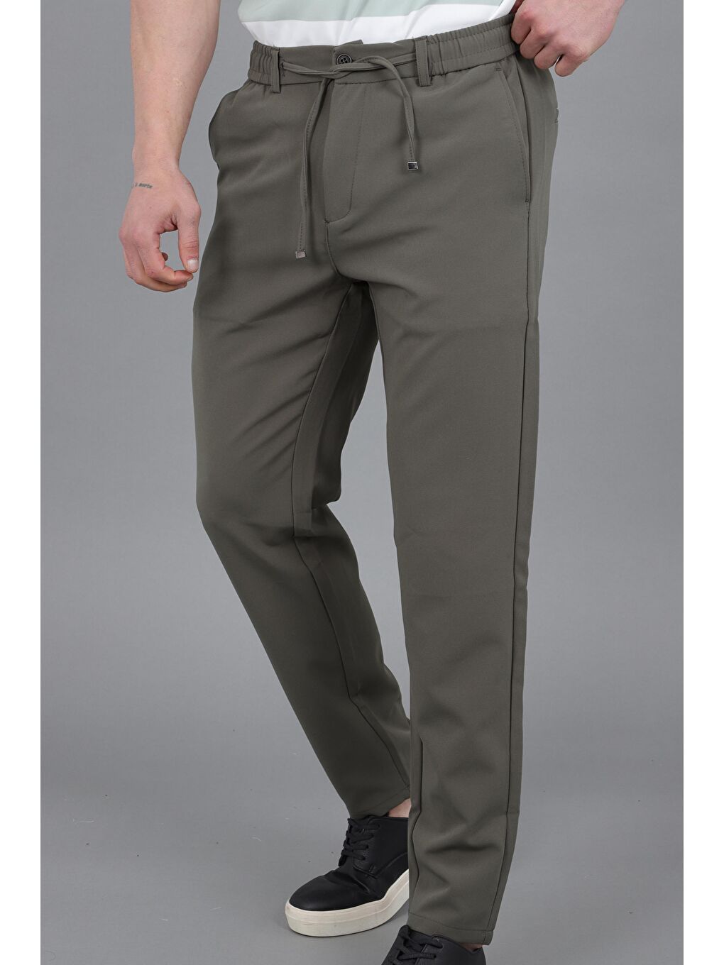 Haki Tokyo Kumaş Rahat Jogger Pantolon CPT-6_0437-3