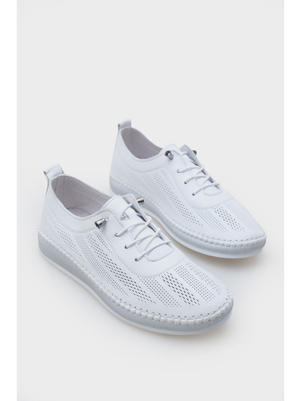 Beyaz Torrie Hakiki Deri Soft Konfor Tabanlı Kadın Sneaker-1