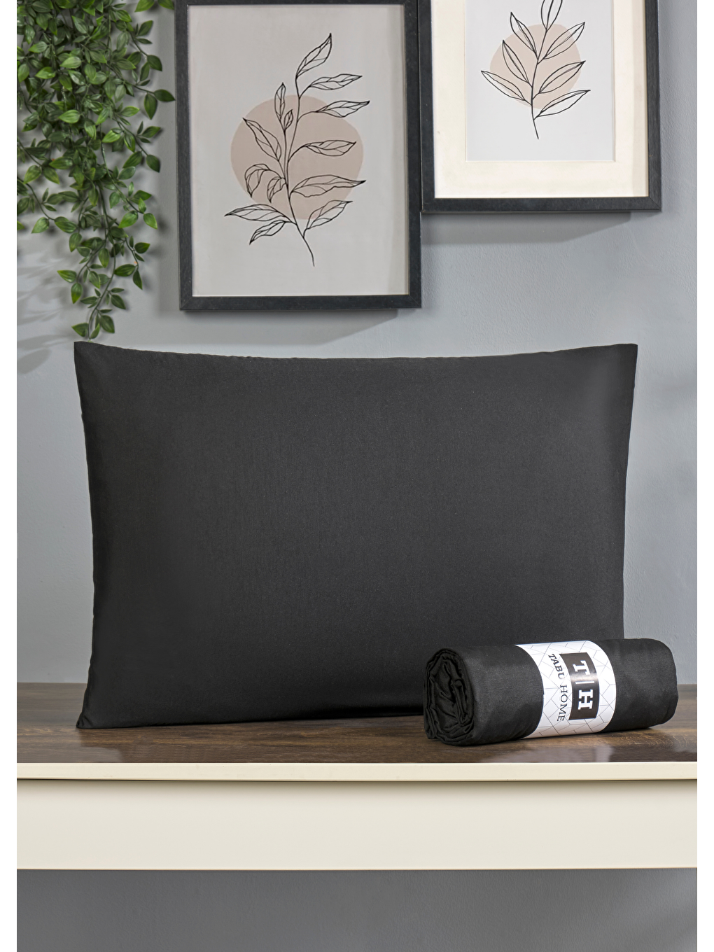 İpliği Boyalı Siyah Çift Kişilik Lastikli Çarşaf