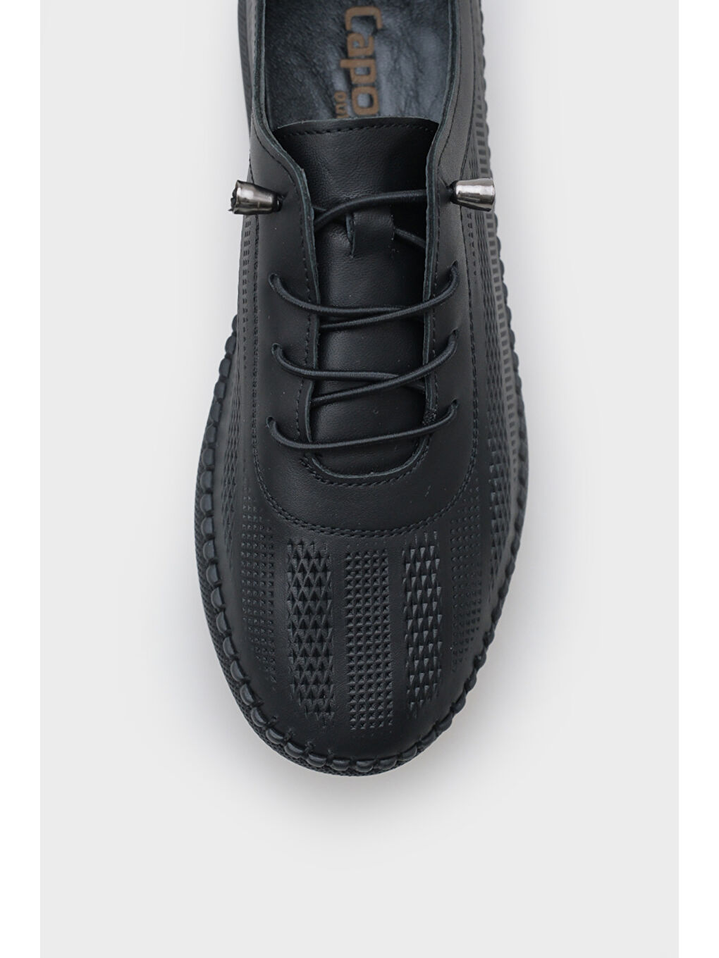 Siyah Torrie Hakiki Deri Soft Konfor Tabanlı Kadın Sneaker-2