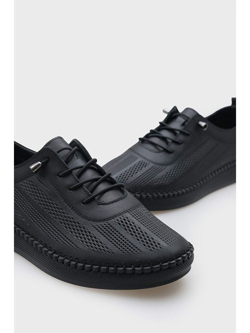 Siyah Torrie Hakiki Deri Soft Konfor Tabanlı Kadın Sneaker-3