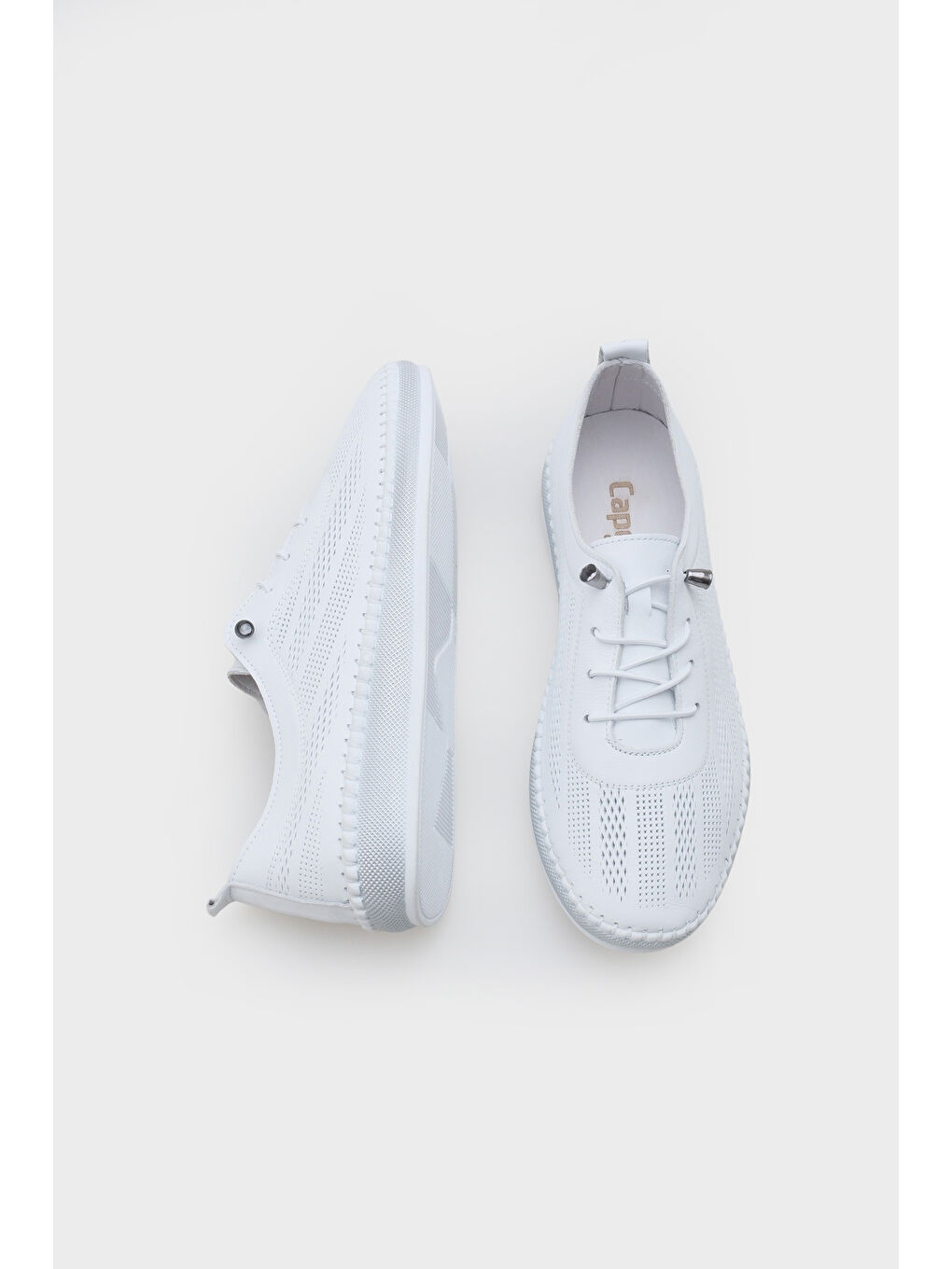 Beyaz Torrie Hakiki Deri Soft Konfor Tabanlı Kadın Sneaker-4