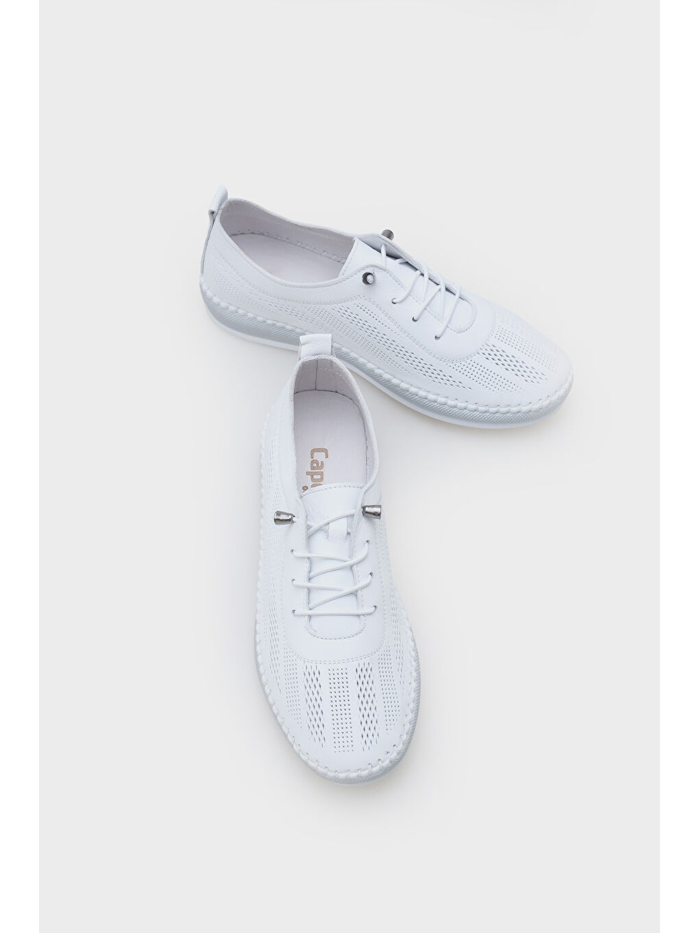 Beyaz Torrie Hakiki Deri Soft Konfor Tabanlı Kadın Sneaker-5